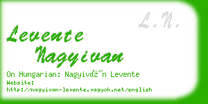 levente nagyivan business card